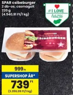 Interspar SPAR csibeburger ajánlat