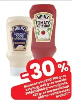 Interspar Minden Heinz ketchup, mustár, majonéz, mayoketchup, BBQ szósz ajánlat