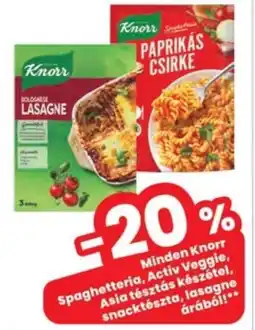 Interspar Knorr Spaghetteria, Activ Veggie, Asia tésztás készétel, snacktészta, lasagne ajánlat