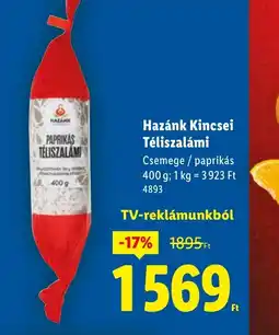Lidl Hazánk Kincsei Téliszalámi ajánlat