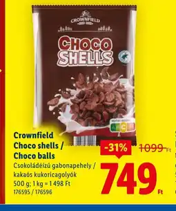 Lidl Crownfield Choco shells / Choco balls ajánlat