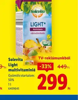 Lidl Solevita Light multivitaminlé ajánlat