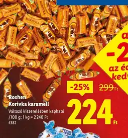 Lidl Roshen Korivka karamell ajánlat