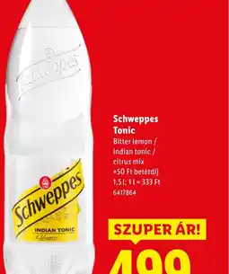 Lidl Schweppes Tonic ajánlat