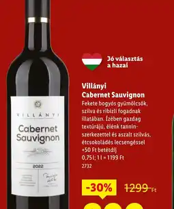 Lidl Villányi Cabernet Sauvignon ajánlat