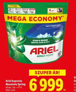 Lidl Ariel kapszula ajánlat
