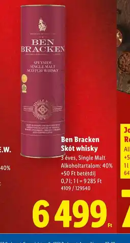 Lidl Ben Bracken Skt whisky ajánlat