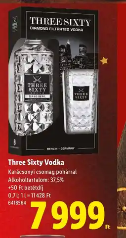 Lidl Three Sixty Vodka ajánlat