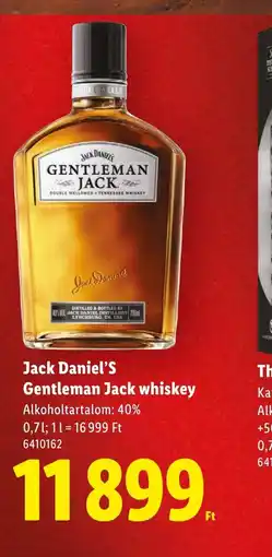 Lidl Jack Daniel's Gentleman Jack whiskey ajánlat