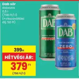 Spar Dab sör dobozos ajánlat