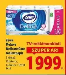 Lidl ZEWA DELUXE DELICATE CARE TOALETTPAPÍR ajánlat