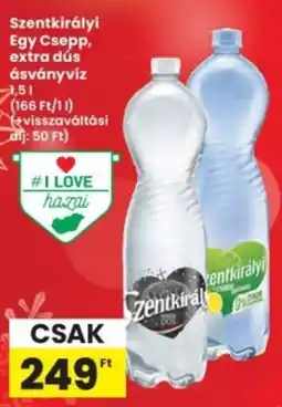 Interspar Szentkirályi Egy Csepp, extra dús ásványvíz ajánlat