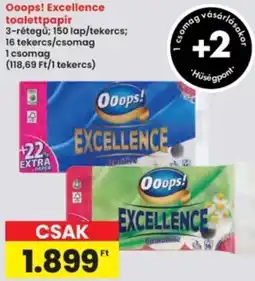 Interspar Ooops! Excellence toalettpapír ajánlat
