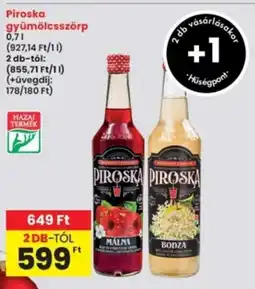 Interspar Piroska gyümölcsszörp ajánlat