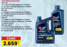 Interspar Valvoline motorolaj 10W-40 ajánlat