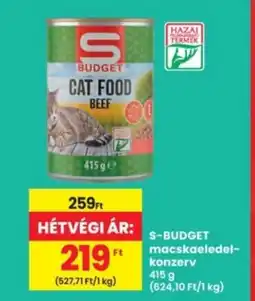 Interspar S-BUDGET macskaeledel-konzerv ajánlat