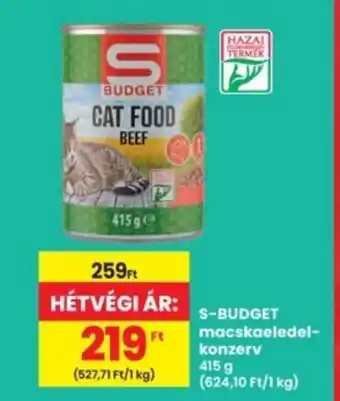 Interspar S-BUDGET macskaeledel-konzerv ajánlat