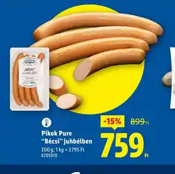 Lidl Pikok Pure "Bécsi" juhbélben ajánlat