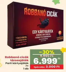 Interspar Robbanó cicák társasjáték ajánlat