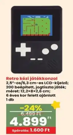 Interspar Retro kézi játékkonzol ajánlat