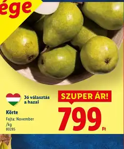 Lidl Körte ajánlat