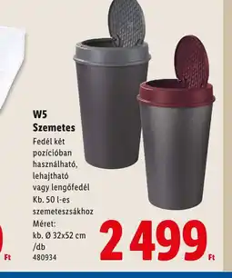 Lidl W5 Szemetes ajánlat