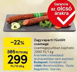 Tesco Zagyvaparti füstölt csemege ajánlat