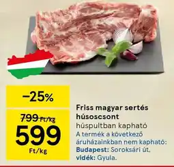 Tesco Friss magyar sertés húsoscsont ajánlat
