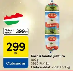 Tesco Kőrösi tömlős juhtúró ajánlat