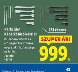 Lidl Parkside Kábelkötöző készlet ajánlat