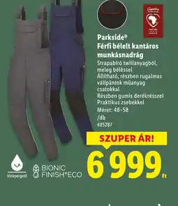 Lidl Parkside® Férfi bélelt kantáros munkásnadrág ajánlat