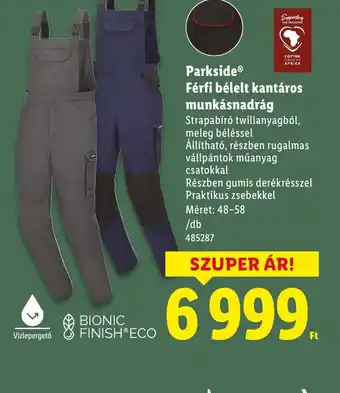Parkside® Férfi bélelt kantáros munkásnadrág