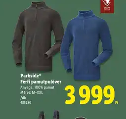 Lidl Parkside® Férfi pamutpulver ajánlat