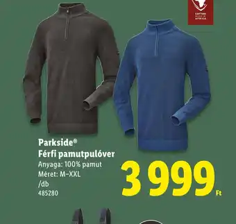 Lidl Parkside® Férfi pamutpulver ajánlat