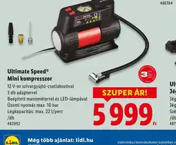 Lidl Ultimate Speed Mini kompresszor ajánlat