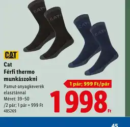 Lidl Cat Férfi thermo munkászokni ajánlat