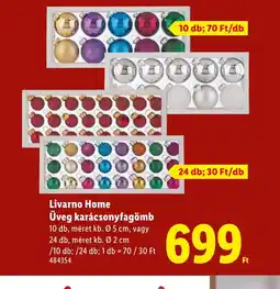 Lidl Livarno Home Üveg karácsonyfagömb ajánlat