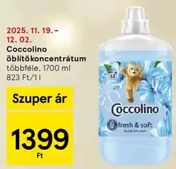 Tesco Coccolino öblítőkoncentrátum ajánlat