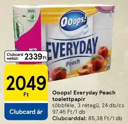 Tesco Ooops! Everyday Peach toalettpapír ajánlat