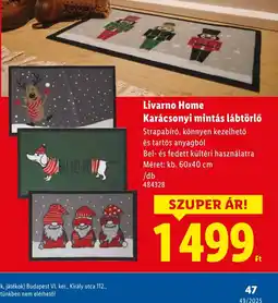 Lidl Karácsonyi mintás lábtörlő ajánlat