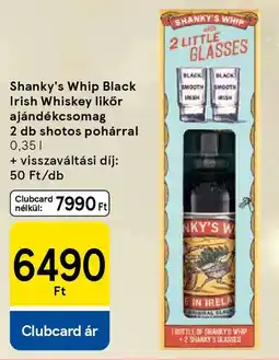 Tesco Shanky's Whip Black Irish Whiskey likőr ajándékcsomag ajánlat