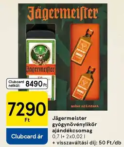 Tesco Jägermeister gyógynövénylikőr ajándékcsomag ajánlat