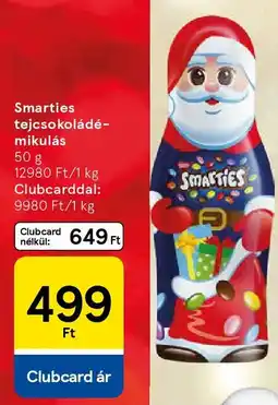 Tesco Smarties tejcsokoládé- mikulás ajánlat
