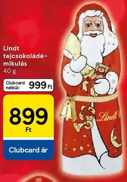 Tesco Lindt tejcsokoládé- mikulás ajánlat
