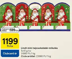Tesco Lindt mini tejcsokoládé-mikulás ajánlat