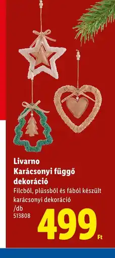 Lidl Livarno Karácsonyi függő dekoráci ajánlat