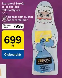 Tesco Szerencsi Zero% tejcsokoládé mikulásfigura ajánlat