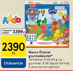 Tesco Addo Mancs Őrjárat gyurmakészlet ajánlat