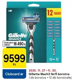 Tesco Gillette Mach3 férfi borotva ajánlat
