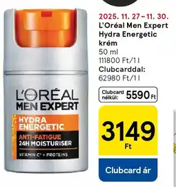 Tesco L'Oréal Men Expert Hydra Energetic krém ajánlat